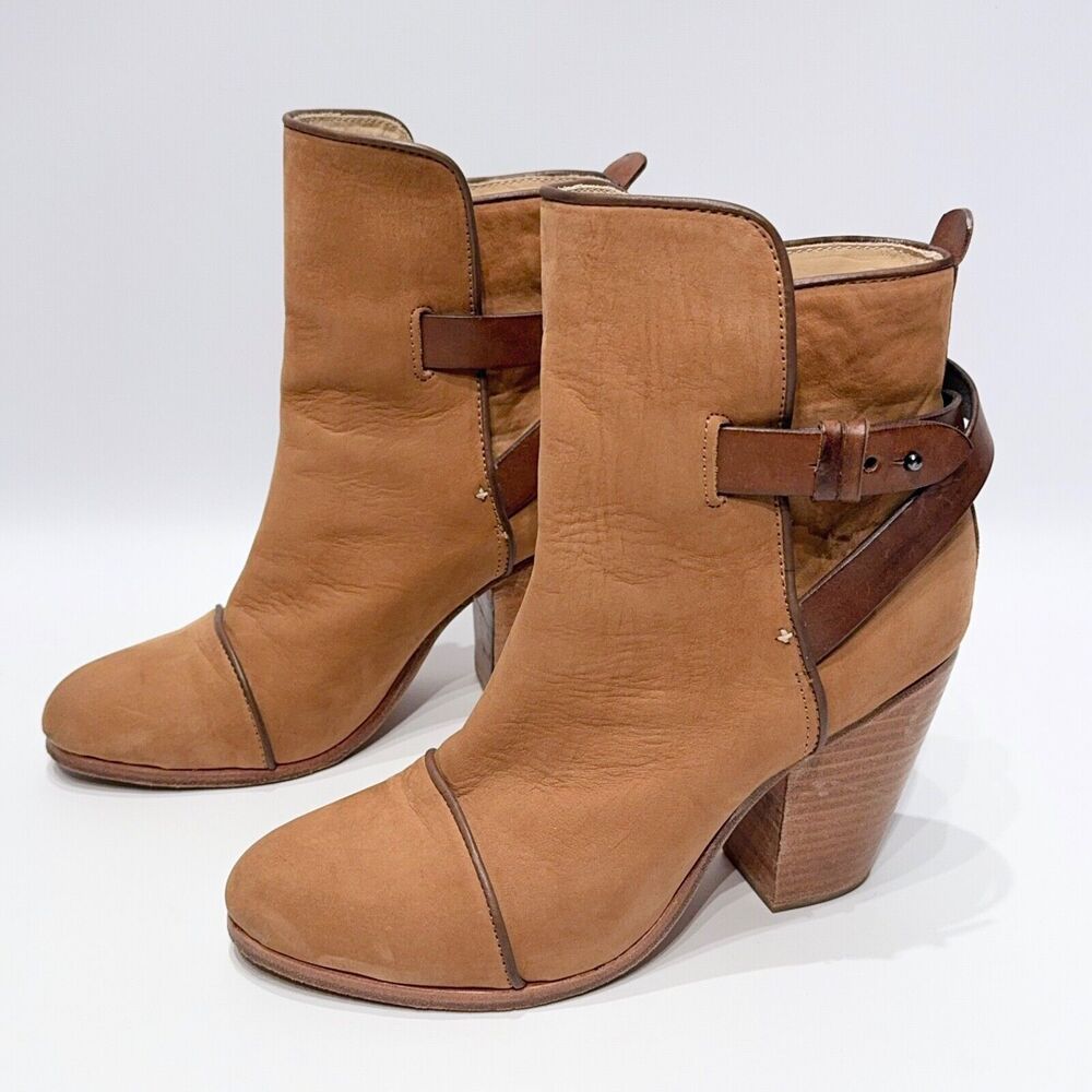 Rag & Bone Women’s Kinsey Brown Nubuck Leather Victorian Ankle Bootie Size 8.5